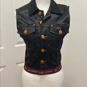Jean Paul Gaultier Black Vest with Gold Accents